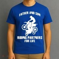 Father And Son Riding Partners For Life Motocross T-Shirt thumb 3