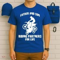 Father And Son Riding Partners For Life Motocross T-Shirt thumb 6