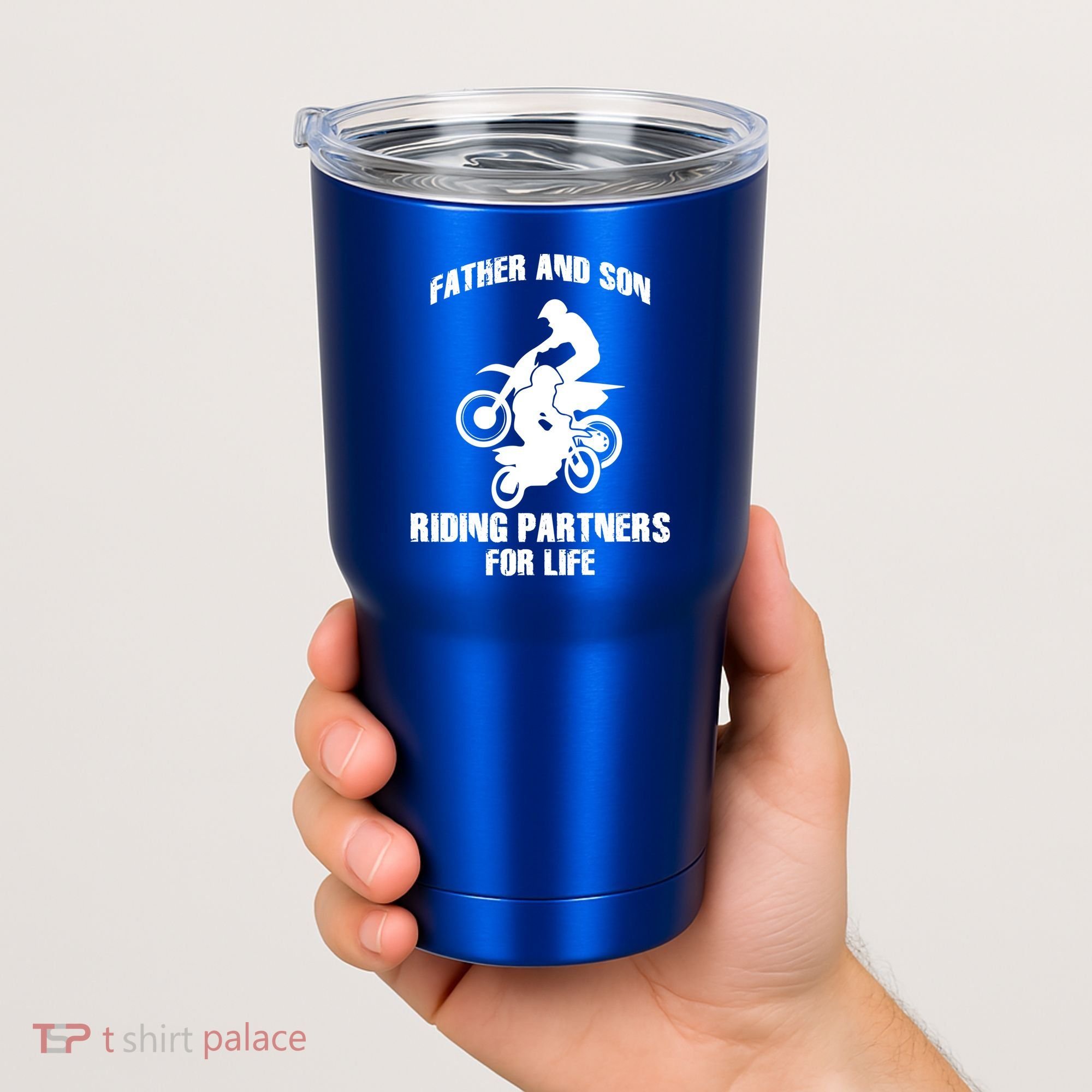 Father And Son Riding Partners For Life Motocross Tumbler
