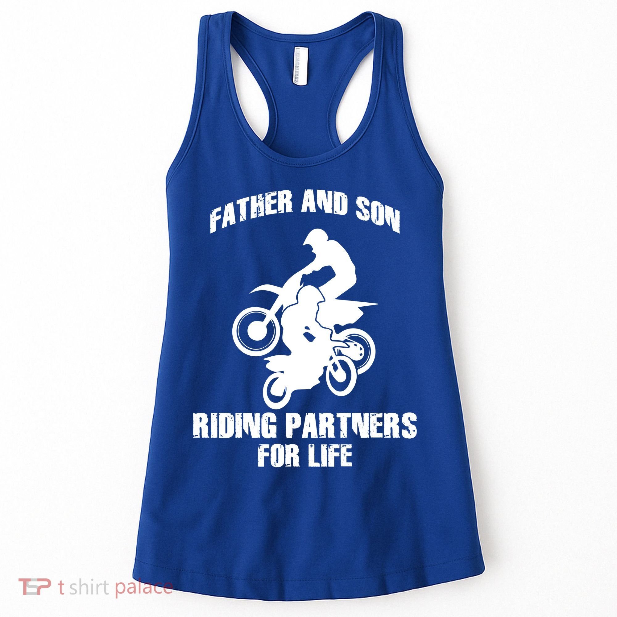 Father And Son Riding Partners For Life Motocross Women's Tank Top