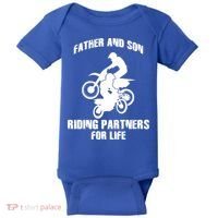 Father And Son Riding Partners For Life Motocross Baby Bodysuit thumb 0