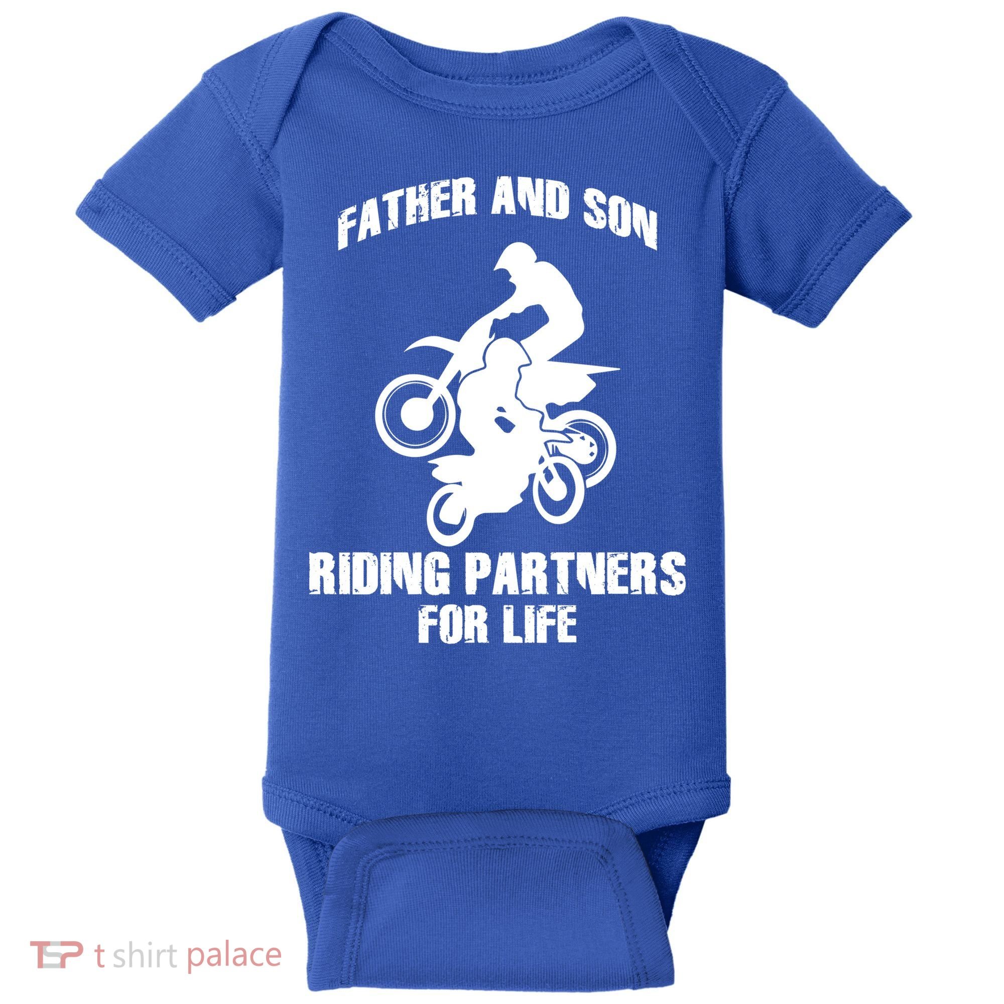 Father And Son Riding Partners For Life Motocross Baby Bodysuit