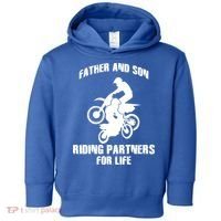 Father And Son Riding Partners For Life Motocross Toddler Hoodie thumb 0