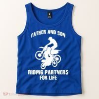 Father And Son Riding Partners For Life Motocross Tank Top thumb 2