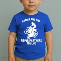 Father And Son Riding Partners For Life Motocross Toddler T-Shirt thumb 2