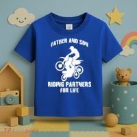 Father And Son Riding Partners For Life Motocross Toddler T-Shirt thumb 3