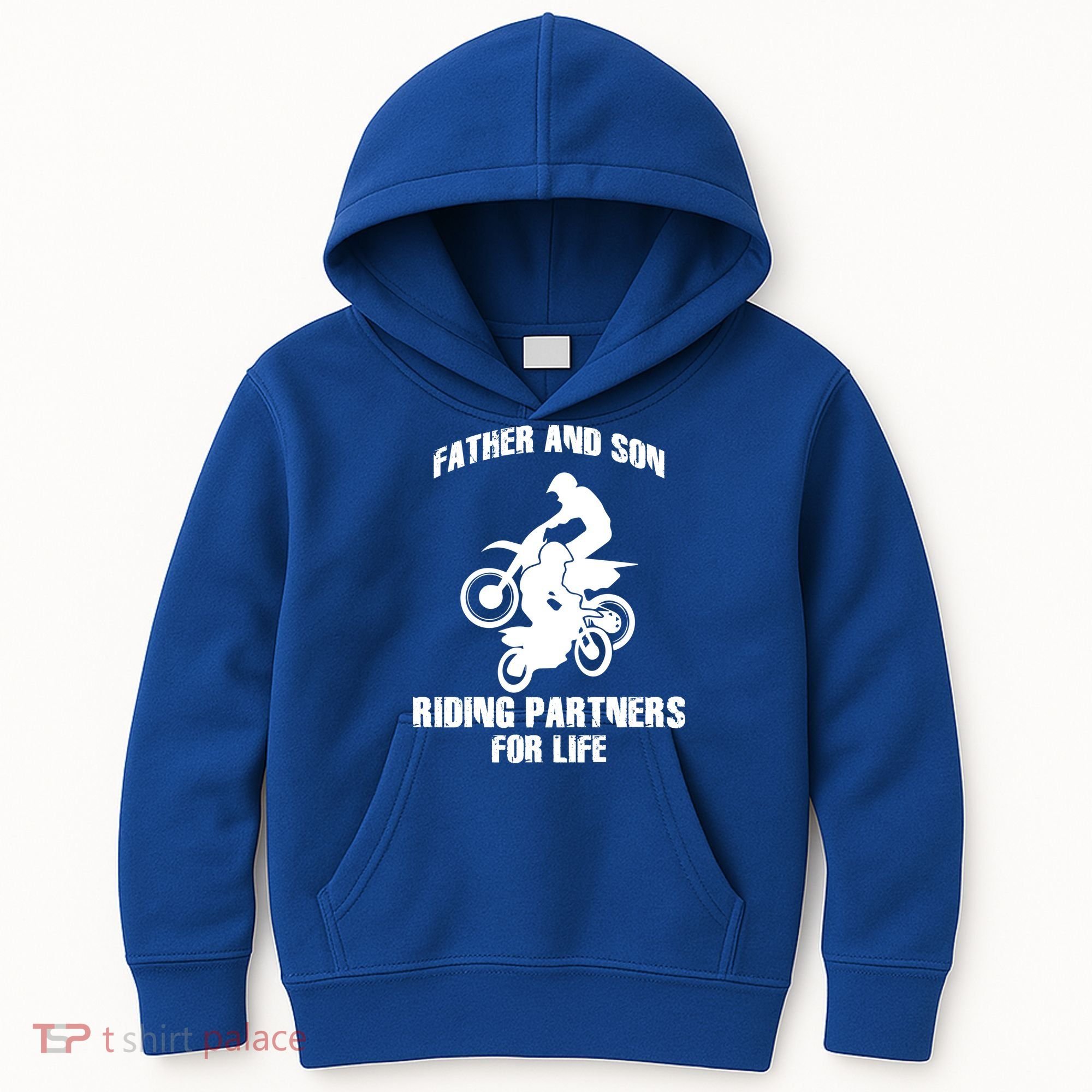 Father And Son Riding Partners For Life Motocross Kids Hoodie