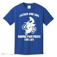 Father And Son Riding Partners For Life Motocross Kids T-Shirt thumb 0