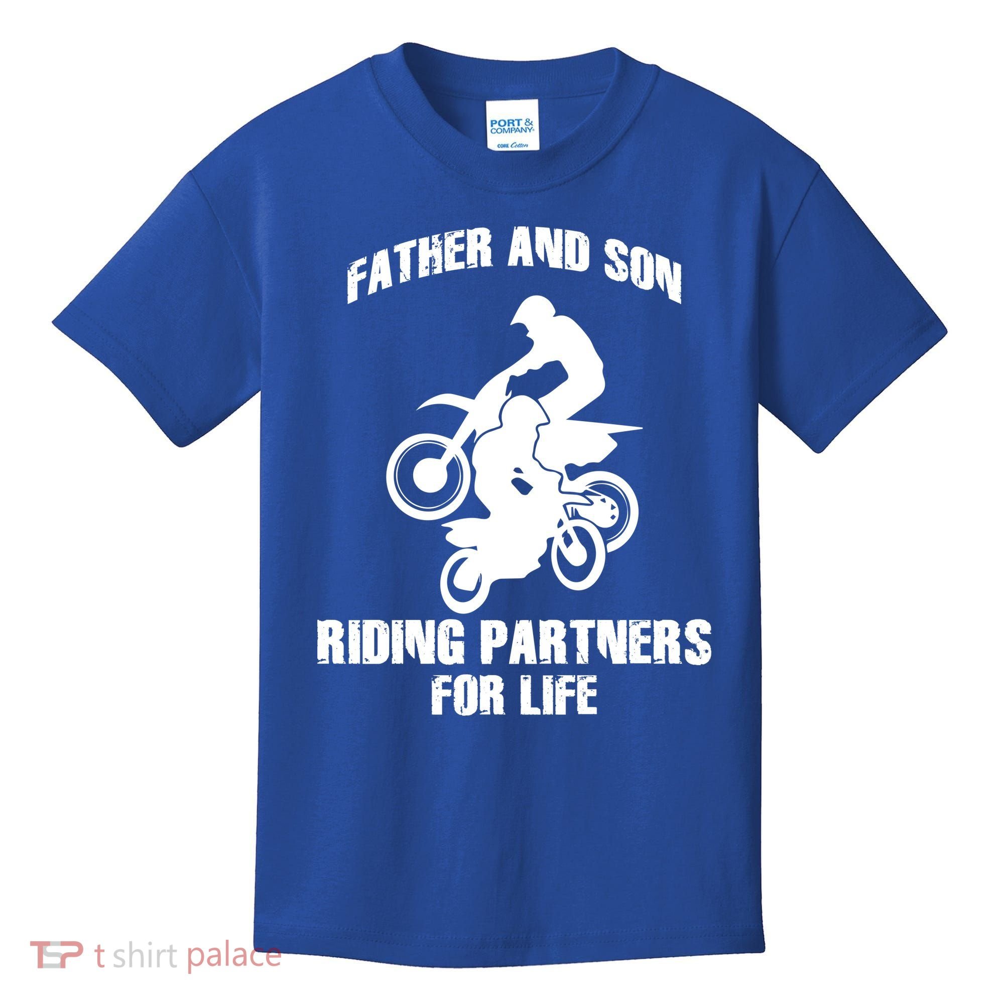 Father And Son Riding Partners For Life Motocross Kids T-Shirt