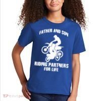 Father And Son Riding Partners For Life Motocross Kids T-Shirt thumb 2