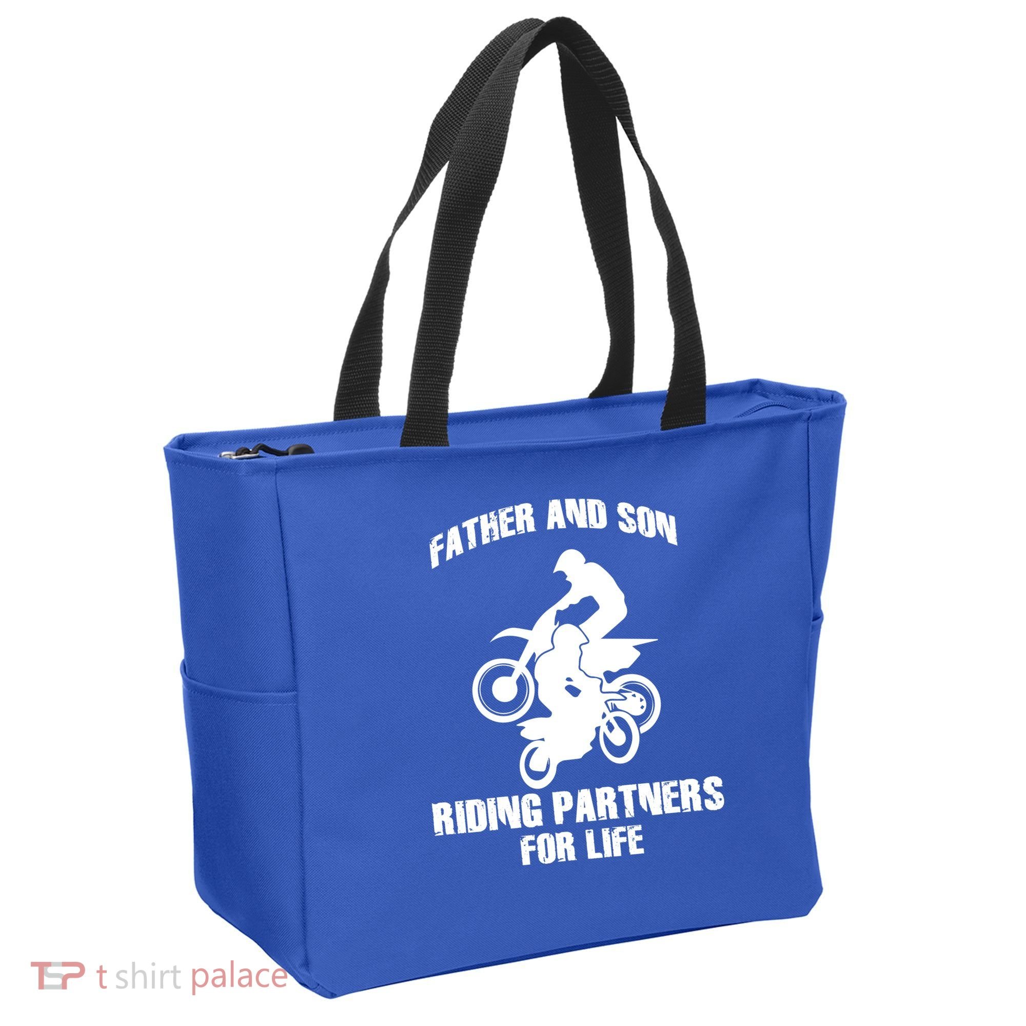 Father And Son Riding Partners For Life Motocross Tote Bag