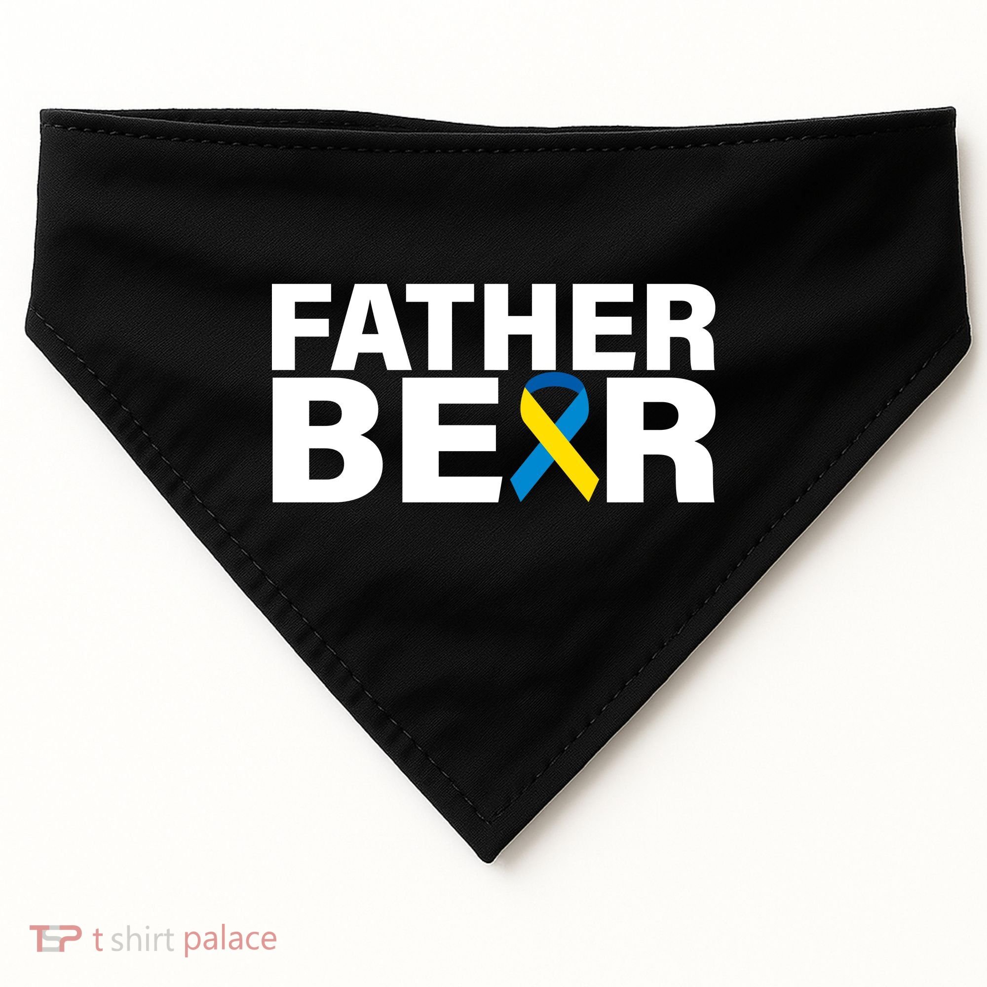 Father Bear Down Syndrome Awareness USA-Made Doggie Bandana