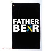 Father Bear Down Syndrome Awareness Golf Towel thumb 0