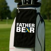 Father Bear Down Syndrome Awareness Golf Towel thumb 2