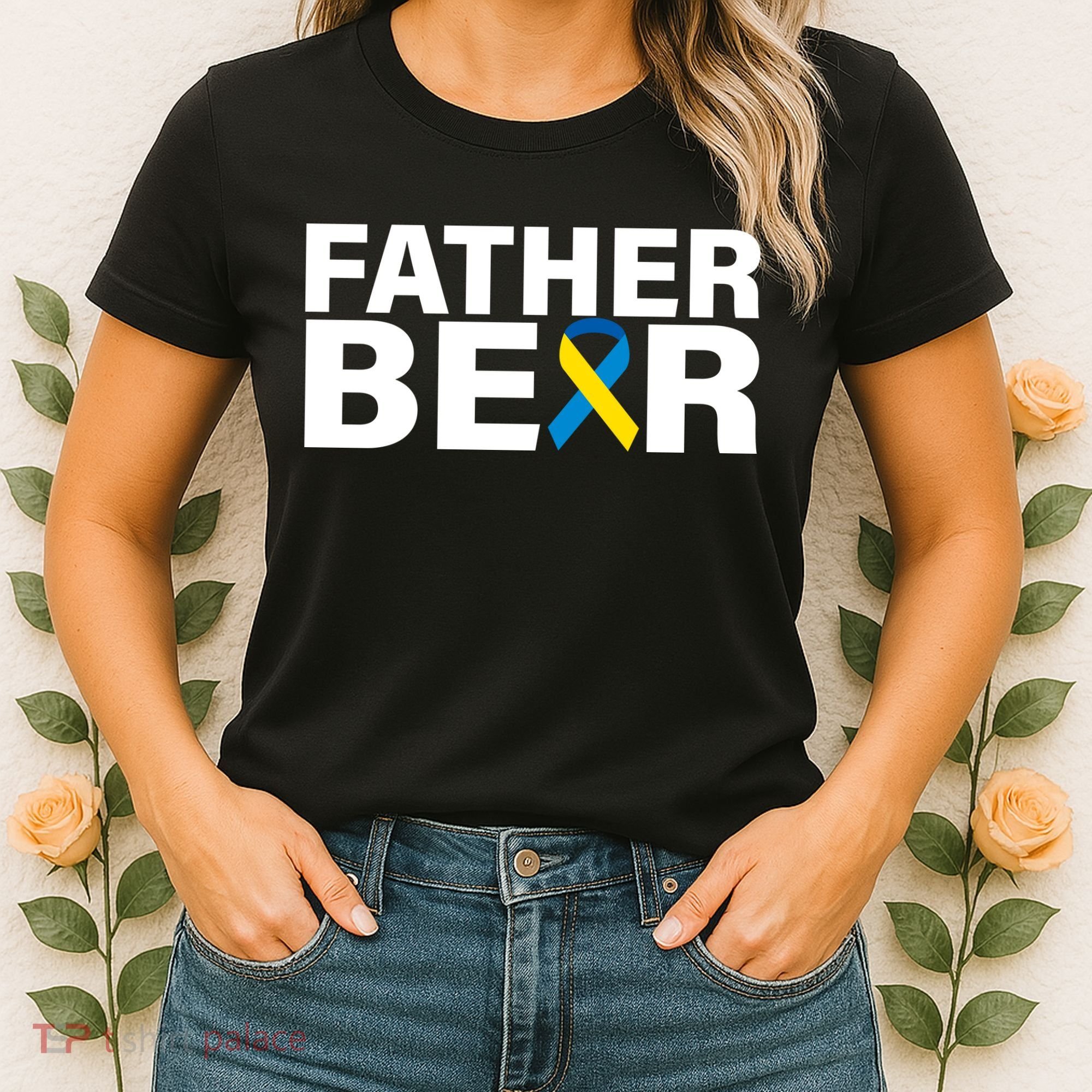 Father Bear Down Syndrome Awareness Women's T-Shirt