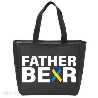 Father Bear Down Syndrome Awareness Tote Bag