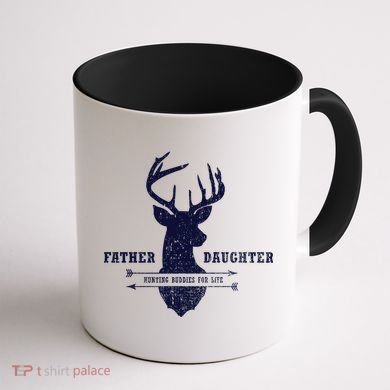 Father Daughter Hunting Coffee Mug back