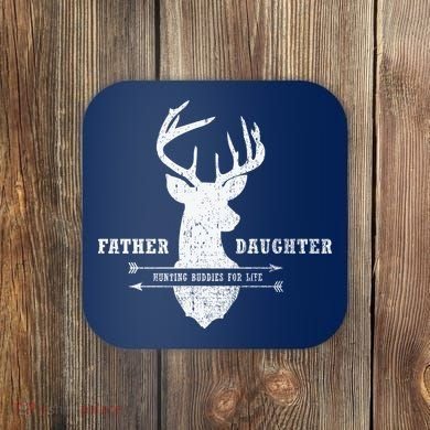 Father Daughter Hunting Coaster