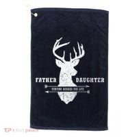 Father Daughter Hunting Golf Towel thumb 0