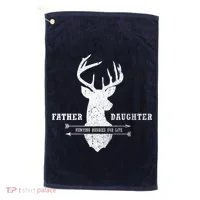 Father Daughter Hunting Golf Towel thumb 0