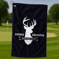 Father Daughter Hunting Golf Towel thumb 1