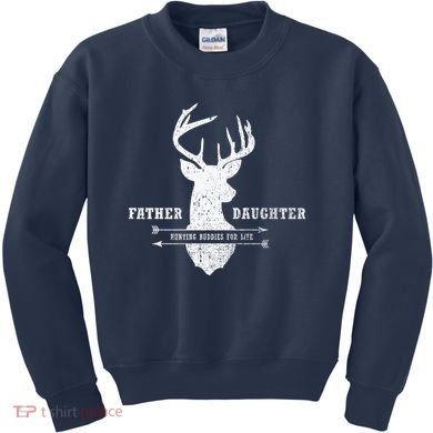 Father Daughter Hunting Kids Sweatshirt