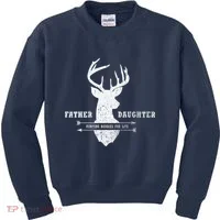Father Daughter Hunting Kids Sweatshirt thumb 0