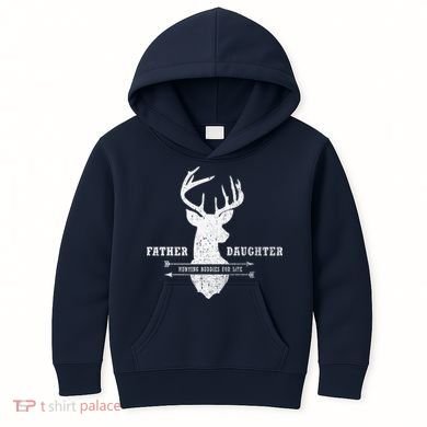 Father Daughter Hunting Kids Hoodie