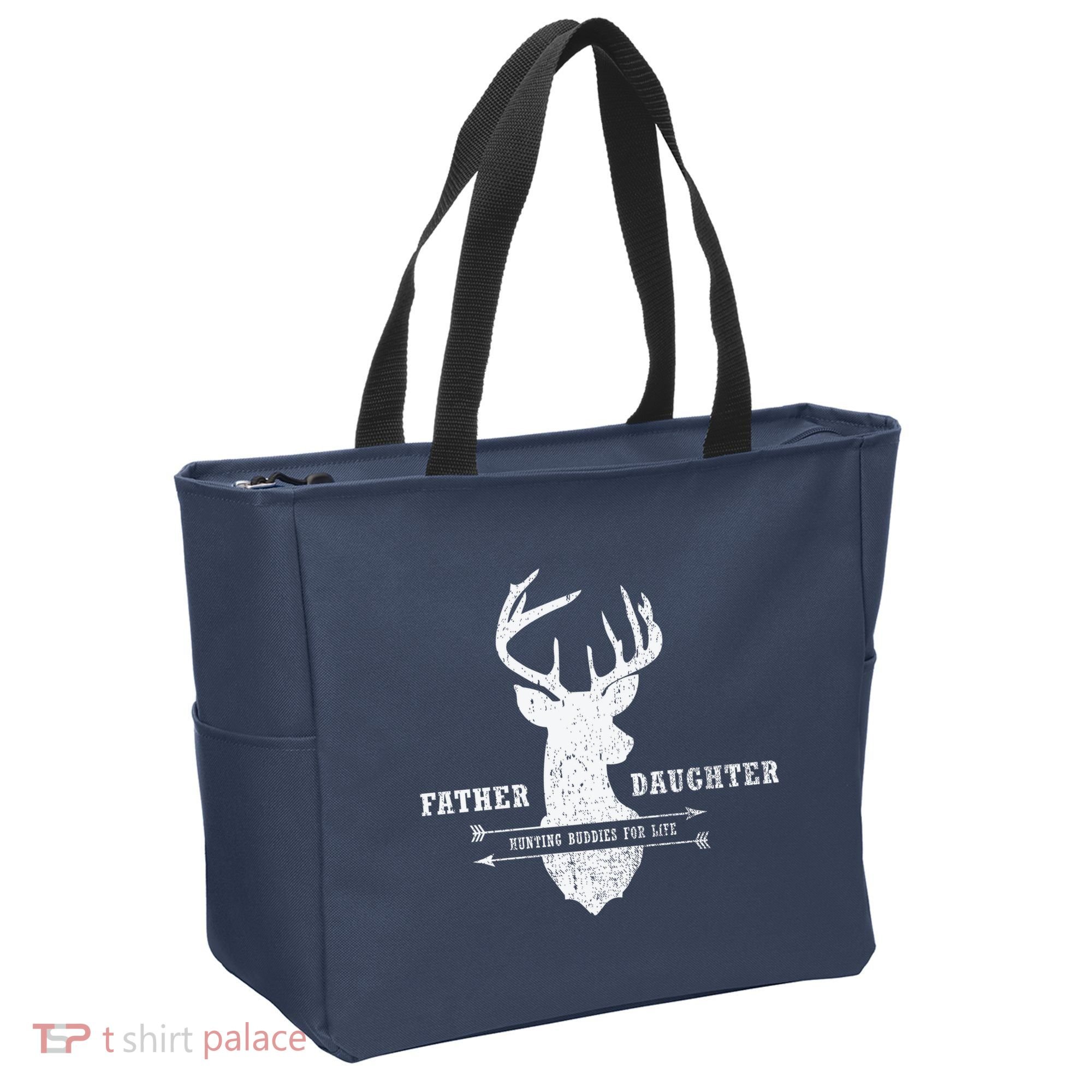 Father Daughter Hunting Tote Bag