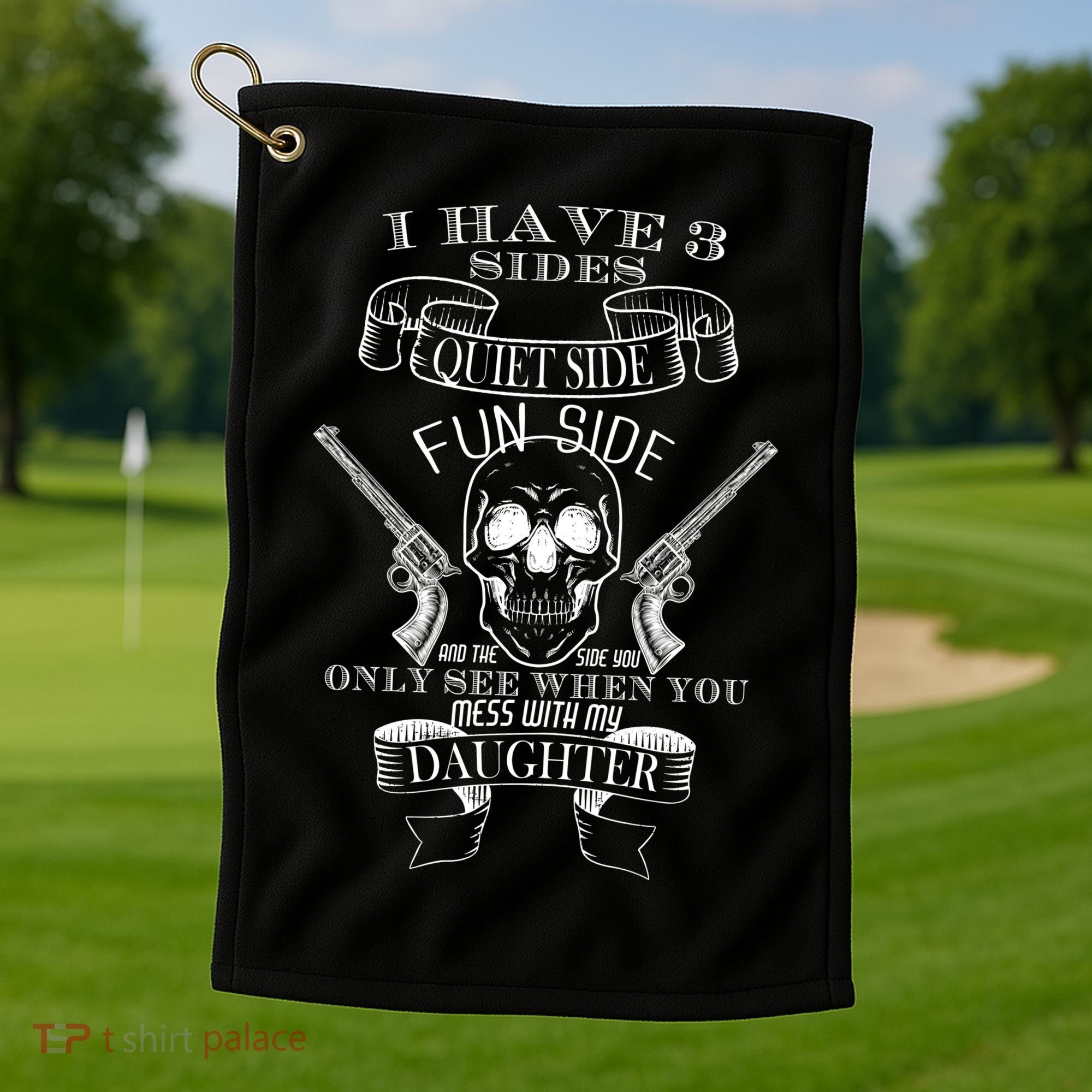 Father Daughter Side Golf Towel