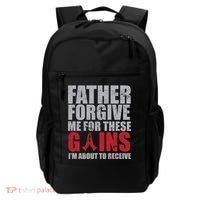 Father Forgive Me For These Gains  Backpack thumb 0