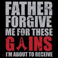 Father Forgive Me For These Gains  Ornament thumb 1
