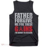 Father Forgive Me For These Gains  Tank Top thumb 0