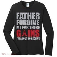 Father Forgive Me For These Gains  Women's Long Sleeve Shirt thumb 0