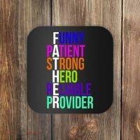 Father Funny Patient Strong Hero Provider Coaster thumb 0