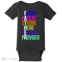 Father Funny Patient Strong Hero Provider Baby Bodysuit thumb 0