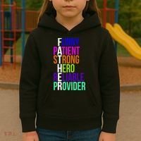Father Funny Patient Strong Hero Provider Kids Hoodie thumb 3