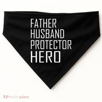 Father Husband Protector Hero USA-Made Doggie Bandana