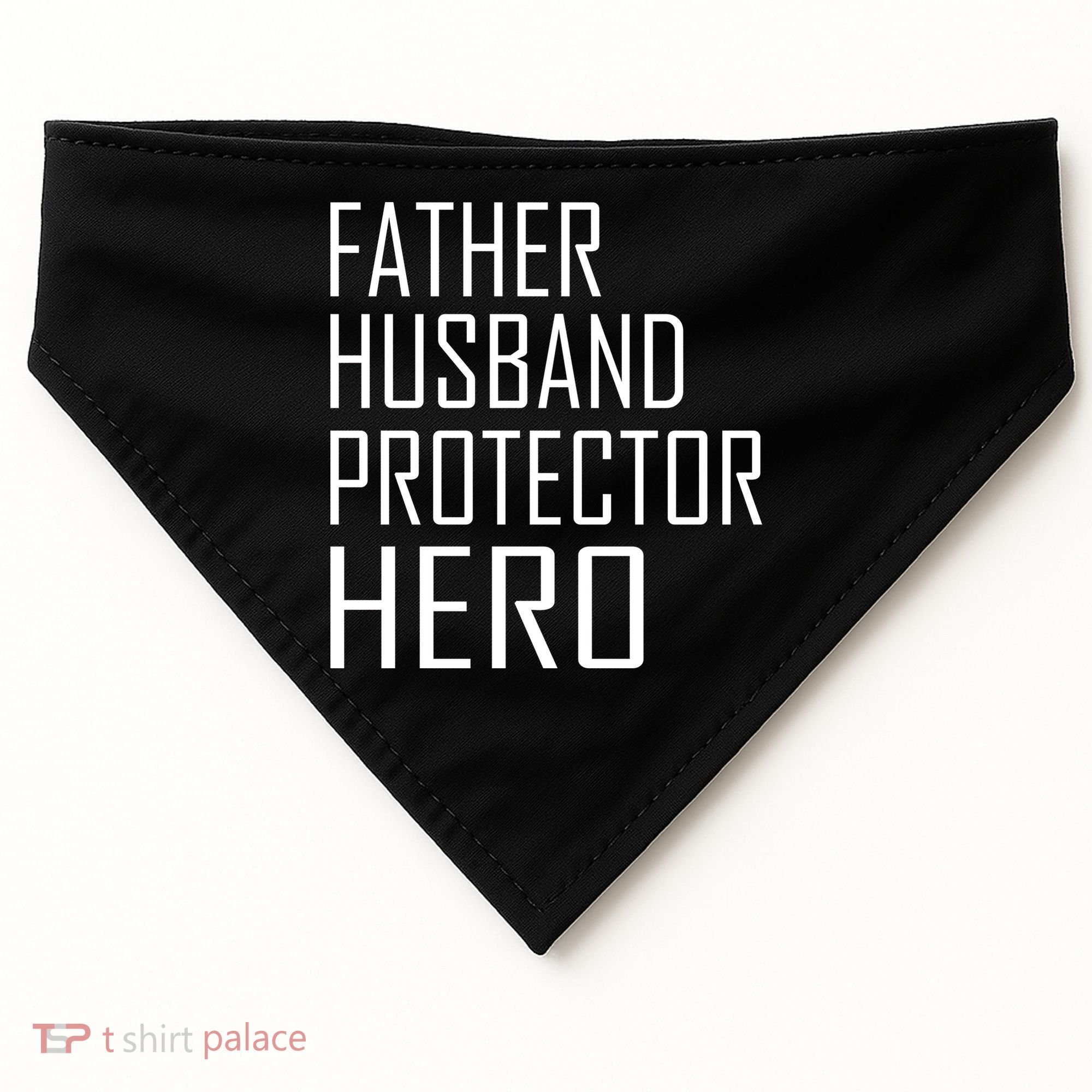Father Husband Protector Hero USA-Made Doggie Bandana