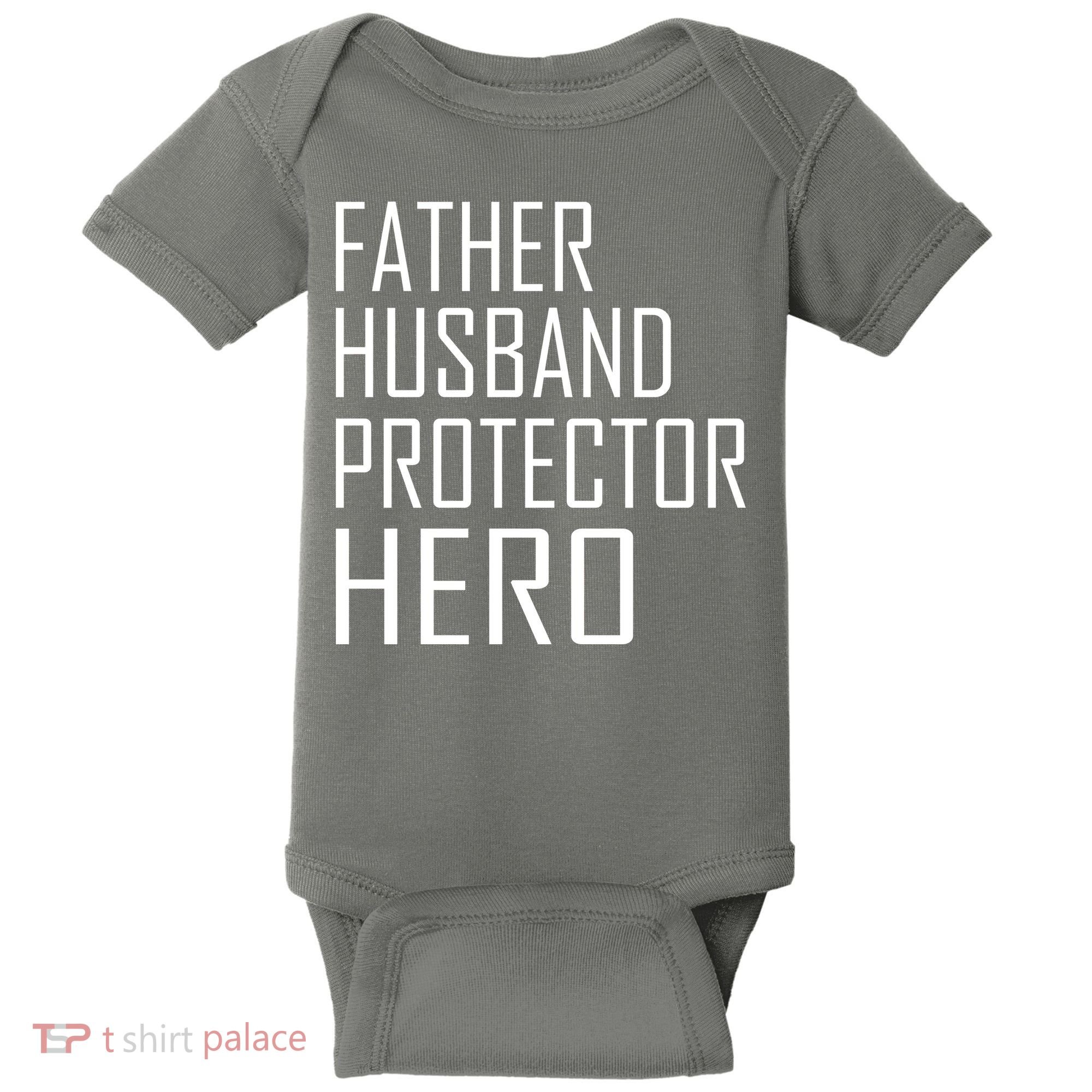 Father Husband Protector Hero Baby Bodysuit