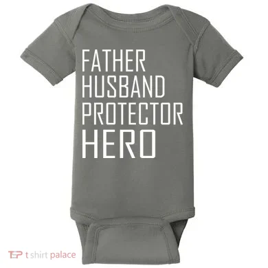 Father Husband Protector Hero Baby Bodysuit