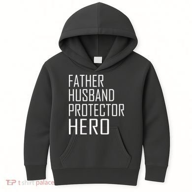 Father Husband Protector Hero Kids Hoodie