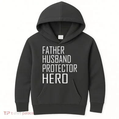 Father Husband Protector Hero Kids Hoodie