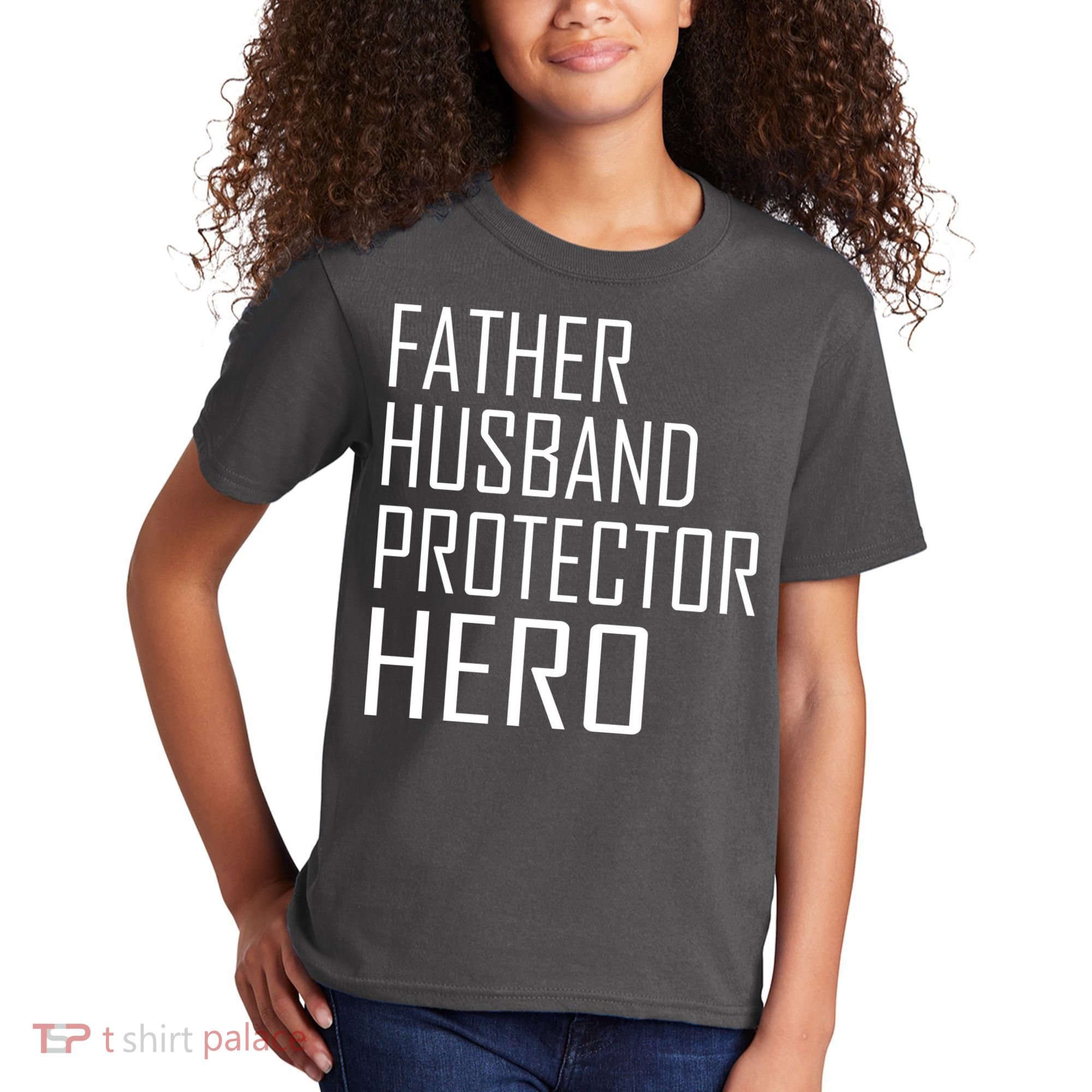 Father Husband Protector Hero Kids T-Shirt