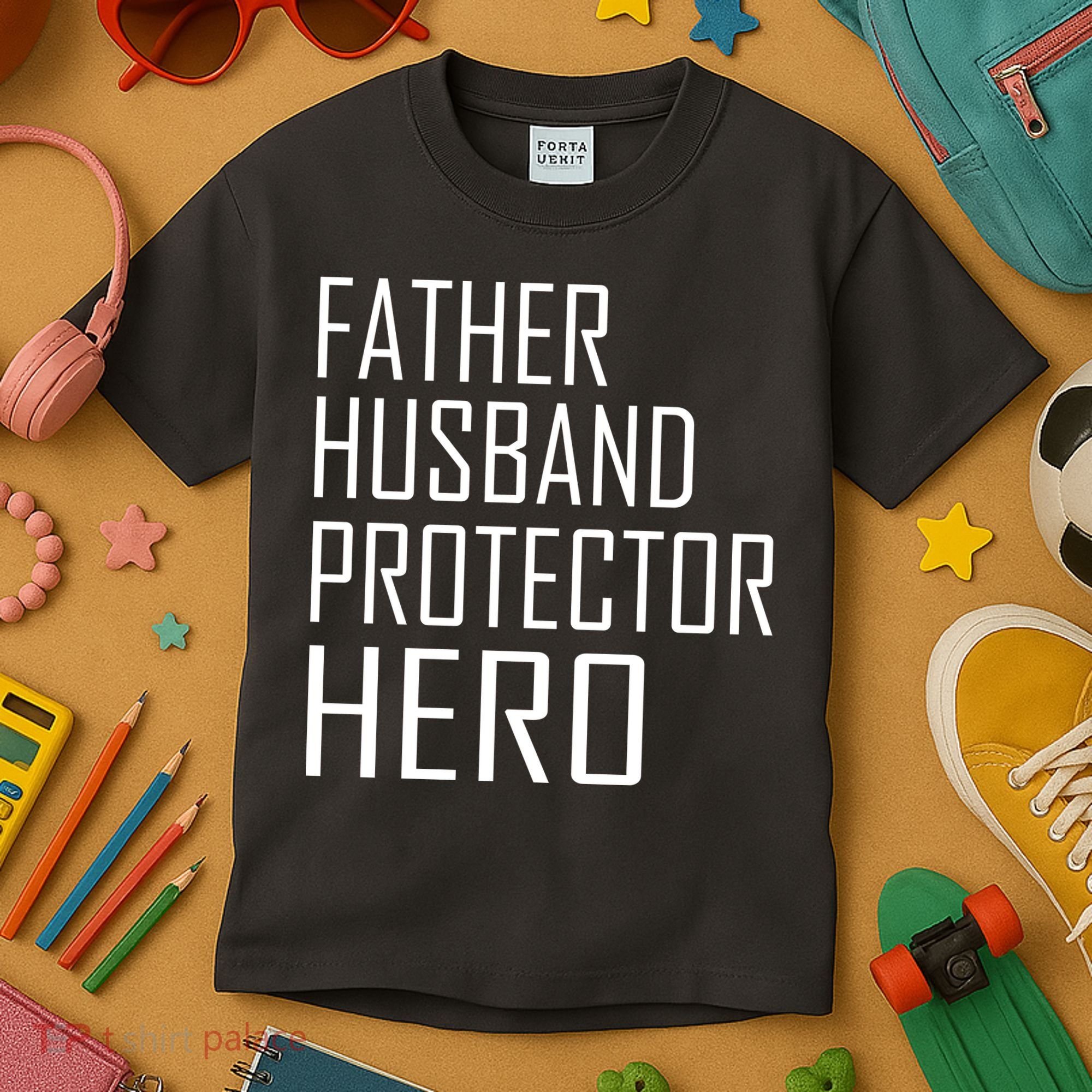 Father Husband Protector Hero Kids T-Shirt