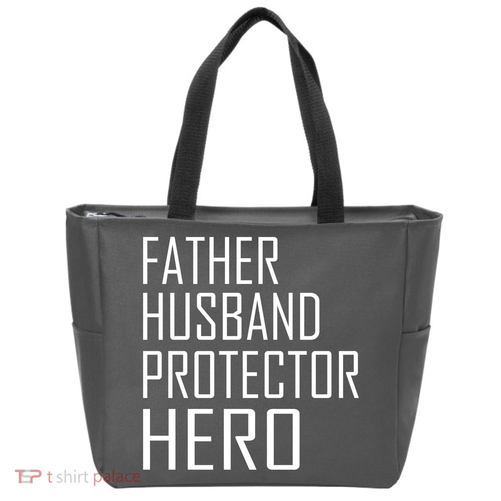 Father Husband Protector Hero Tote Bag