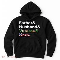 Father Husband Veteran Hero Hoodie thumb 0