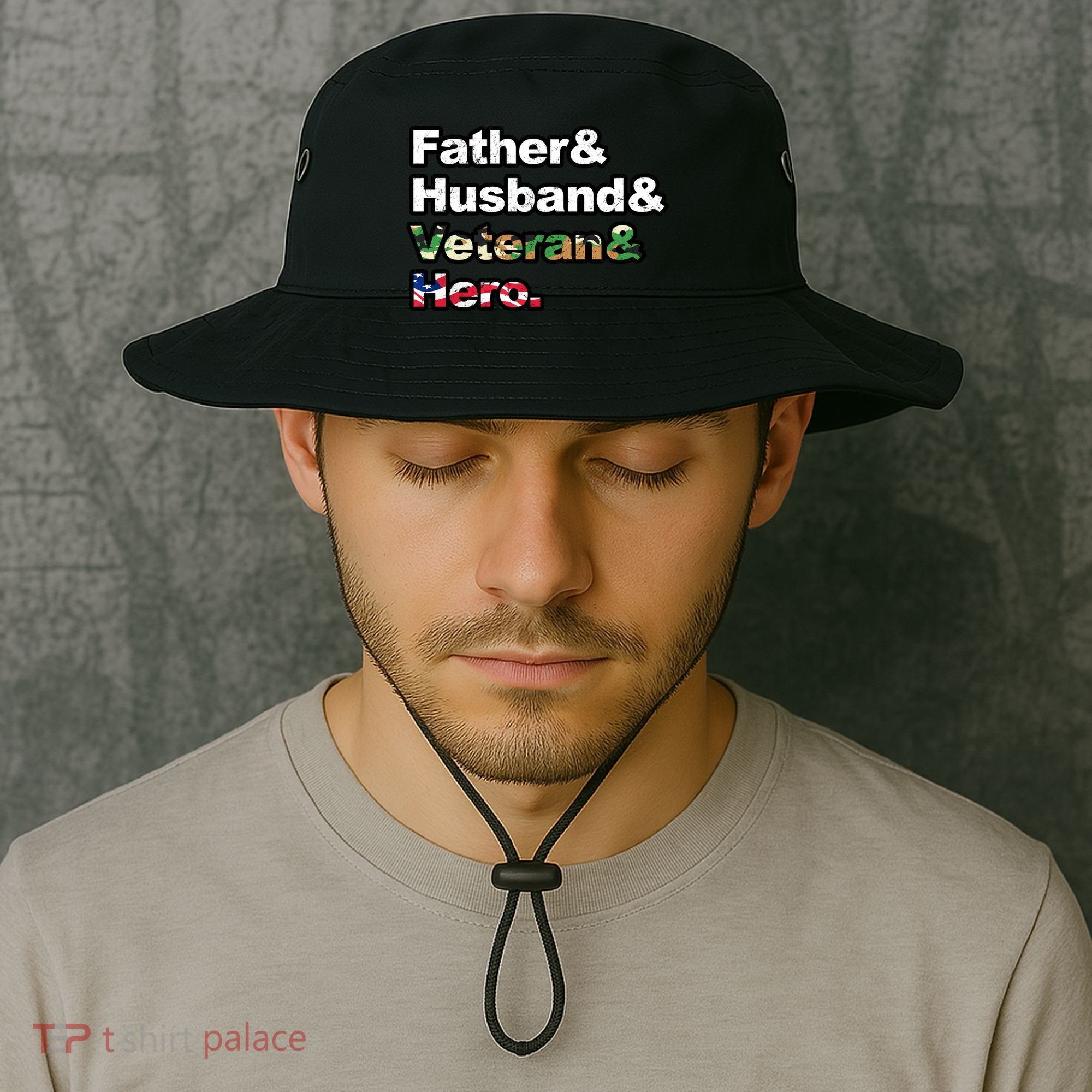 Father Husband Veteran Hero Bucket Hat