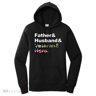 Father Husband Veteran Hero Women's Hoodie