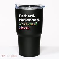 Father Husband Veteran Hero Tumbler thumb 0